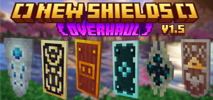 مود New Shields Overhaul لماينكرافت بيدروك مع 10 دروع جديدة بقدرات خاصة وتأثيرات قتالية وسحرية متنوعة.